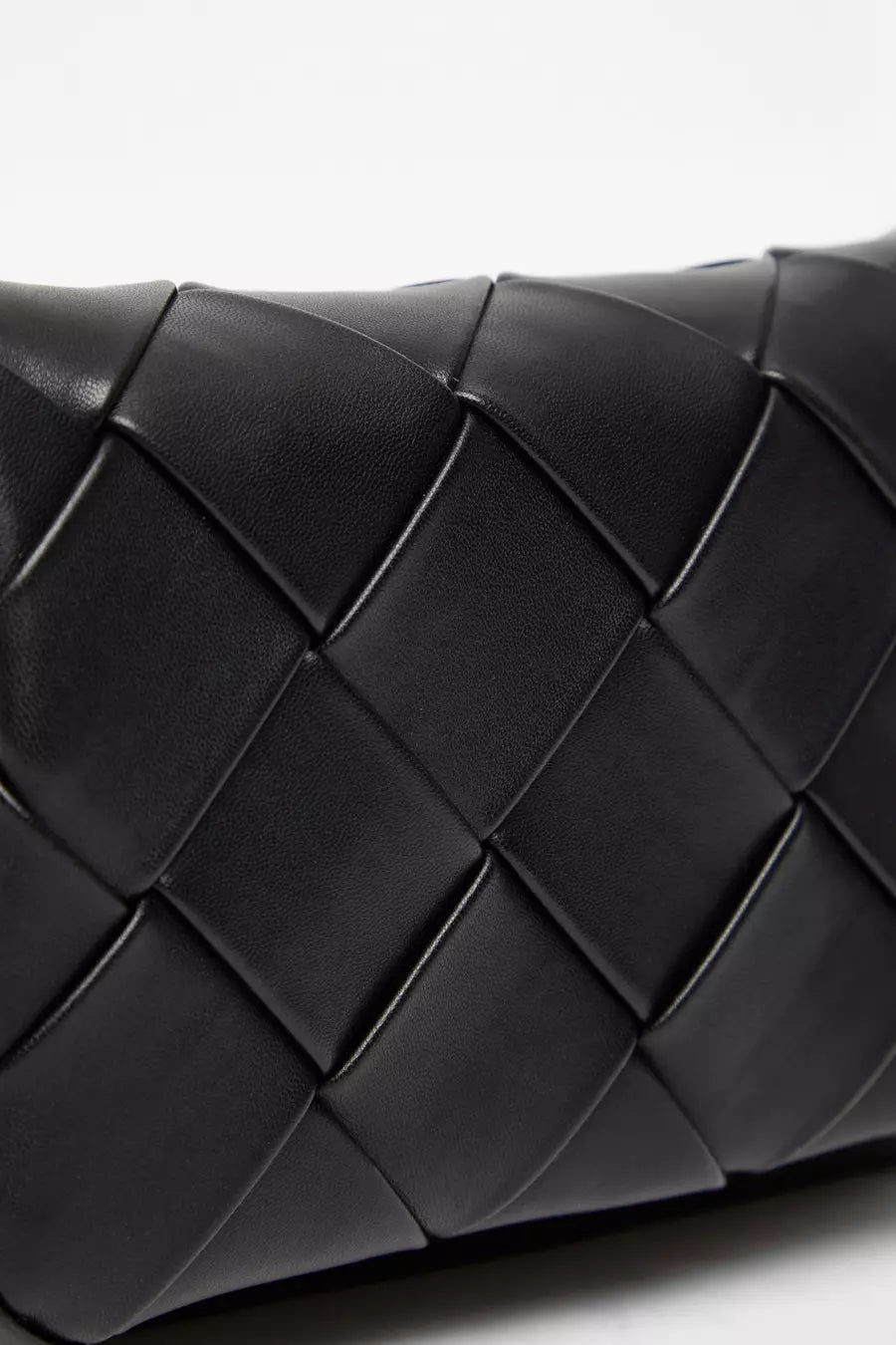 Black Faux Leather Cross Body Bag