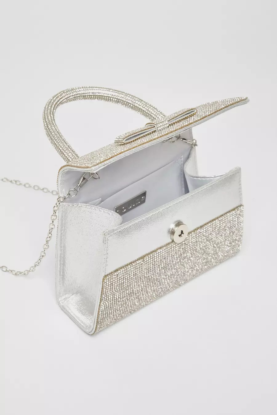 Gold Diamante Top Handle Bag