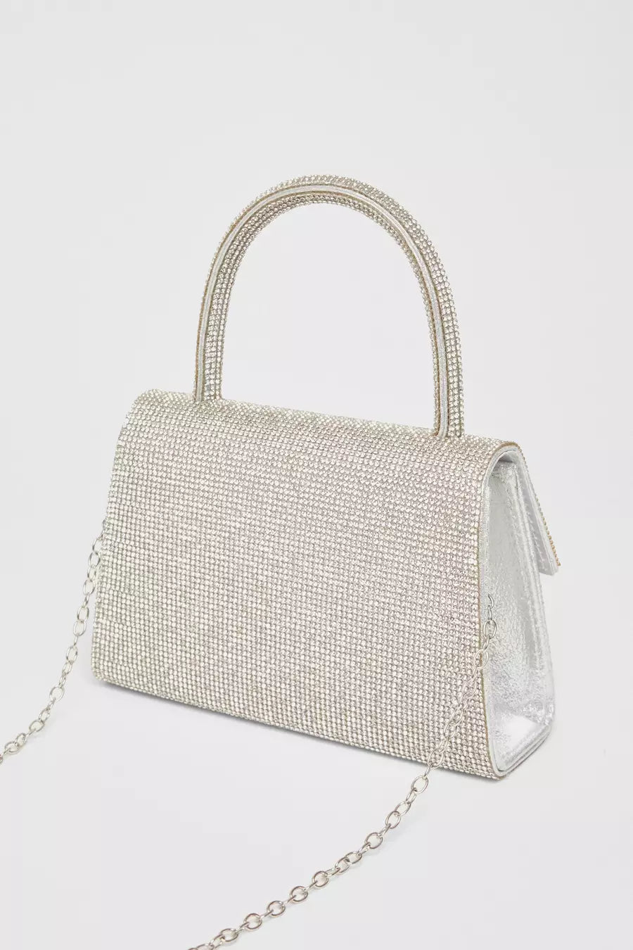 Gold Diamante Top Handle Bag