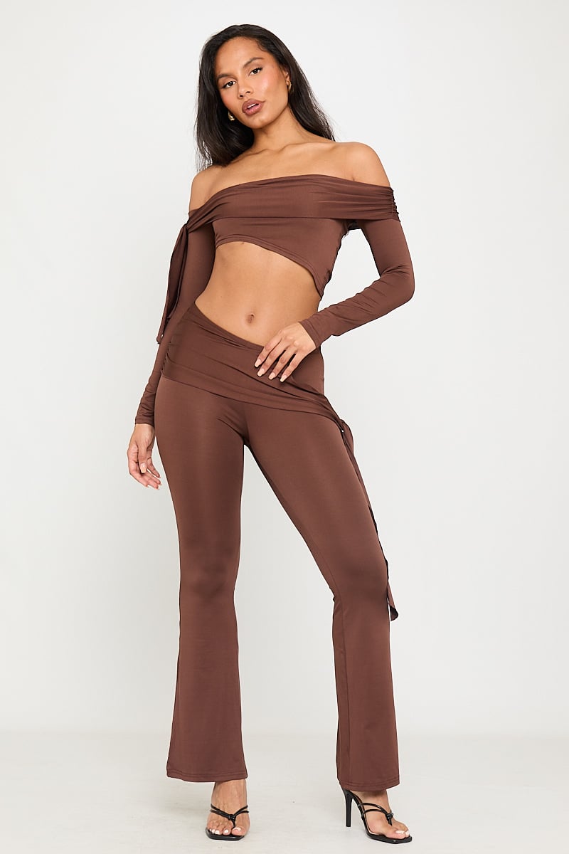 Elevated Off Shoulder Flared Matching Co-Ord