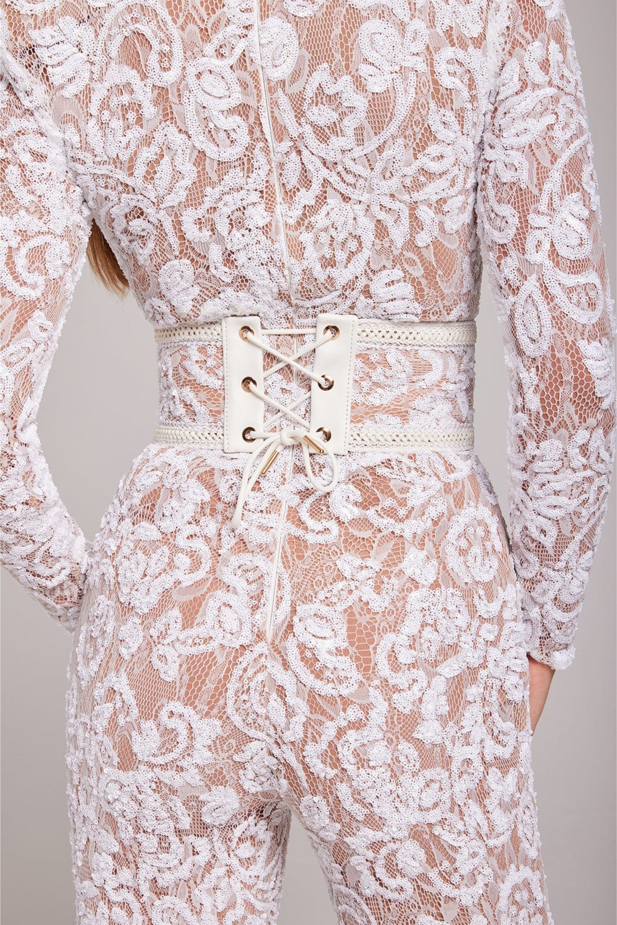White Lace Elegant Jumpsuit