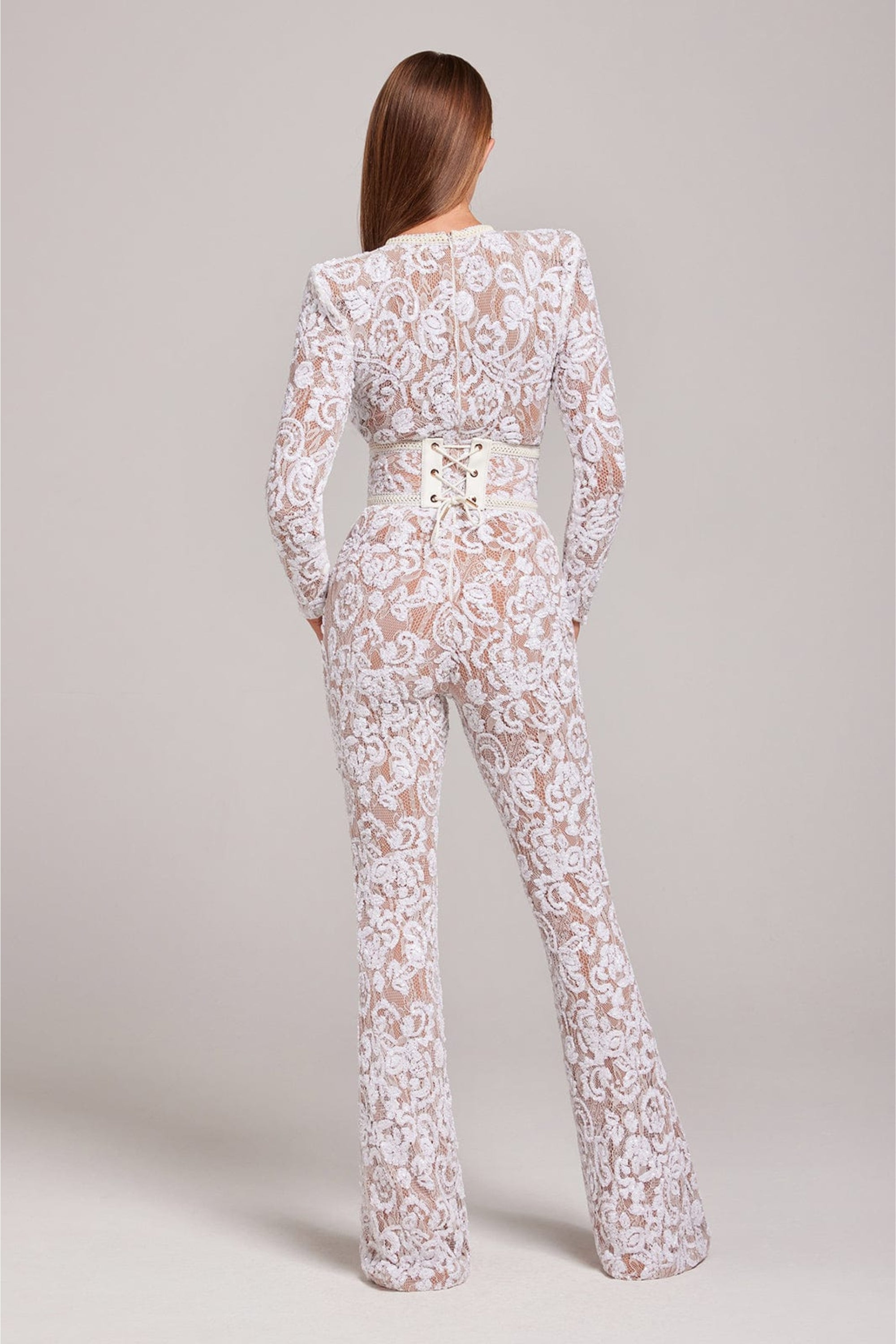 White Lace Elegant Jumpsuit