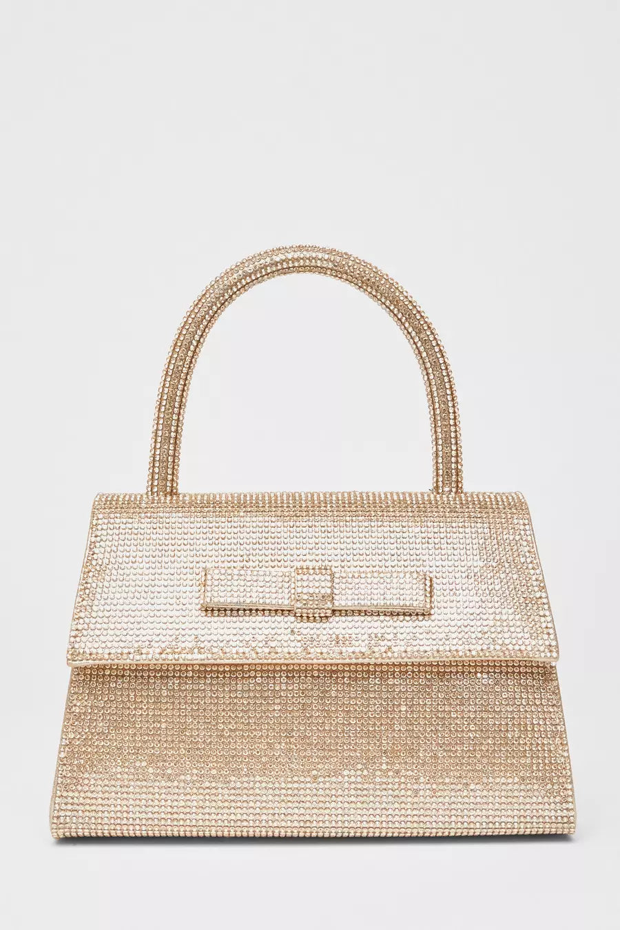 Gold Diamante Top Handle Bag