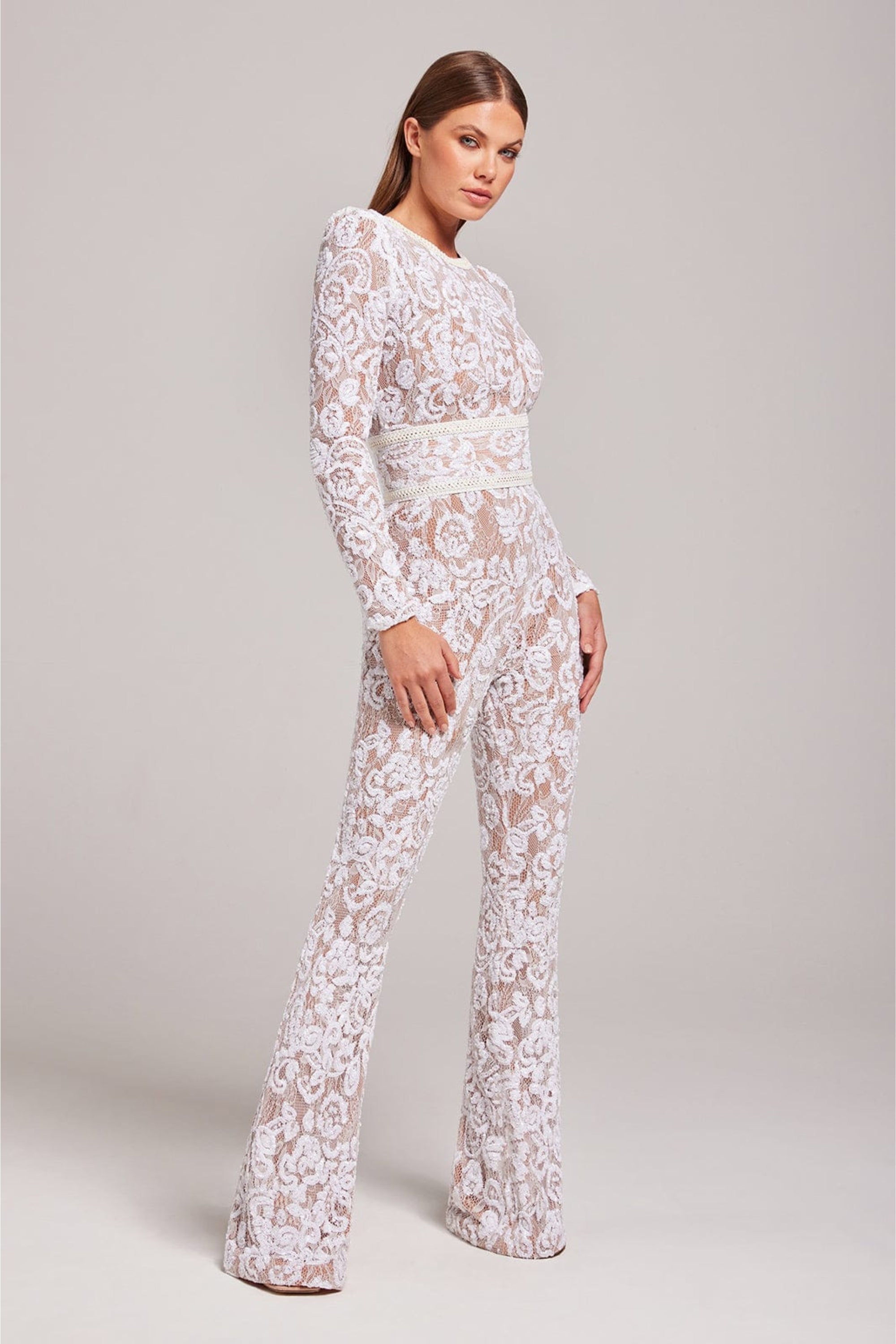 White Lace Elegant Jumpsuit