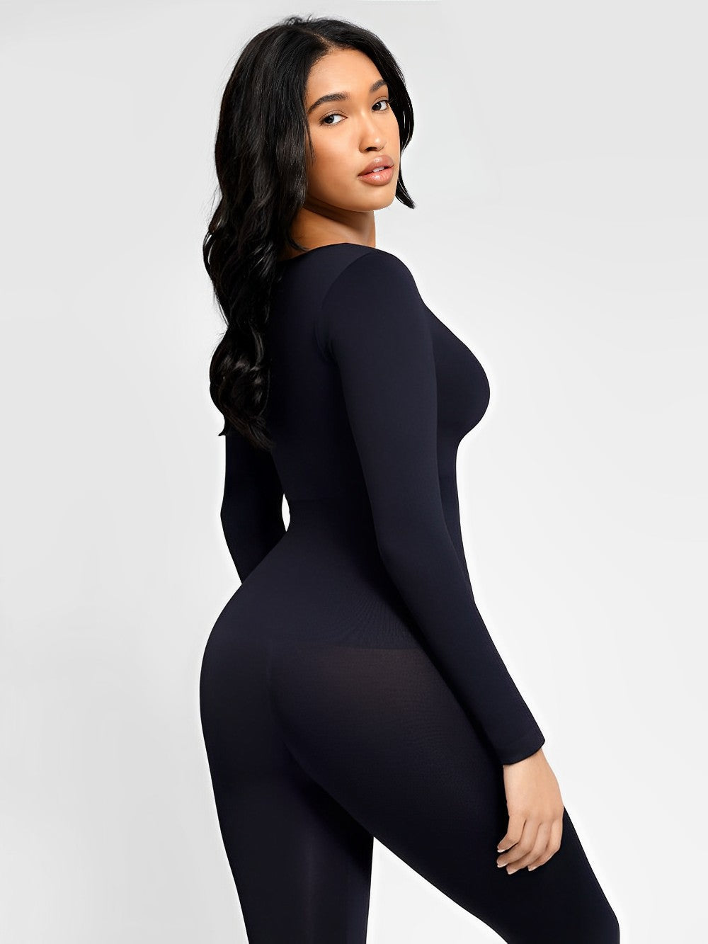 Black Streamline Elegant Jumpsuit